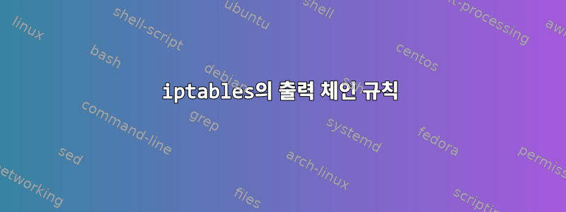 iptables의 출력 체인 규칙