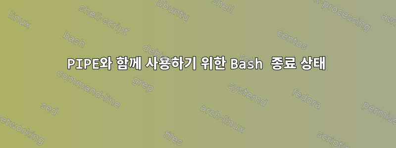 PIPE와 함께 사용하기 위한 Bash 종료 상태