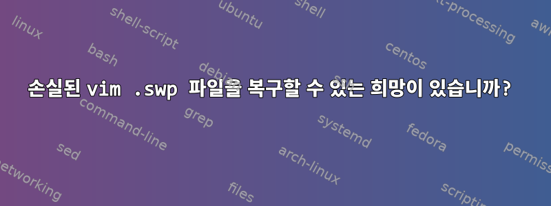 손실된 vim .swp 파일을 복구할 수 있는 희망이 있습니까?