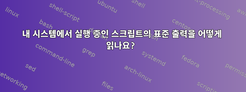 내 시스템에서 실행 중인 스크립트의 표준 출력을 어떻게 읽나요?