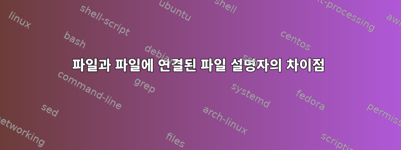 파일과 파일에 연결된 파일 설명자의 차이점