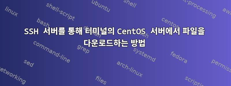 SSH 서버를 통해 터미널의 CentOS 서버에서 파일을 다운로드하는 방법