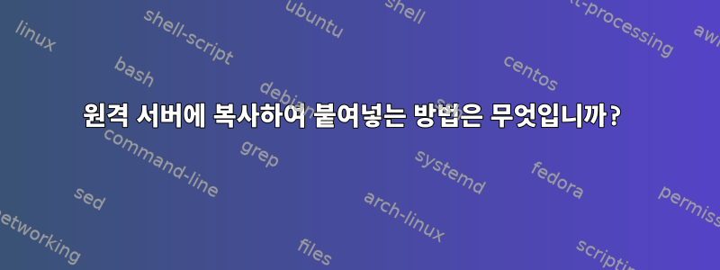 원격 서버에 복사하여 붙여넣는 방법은 무엇입니까?