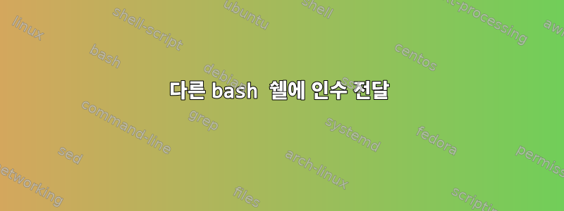 다른 bash 쉘에 인수 전달