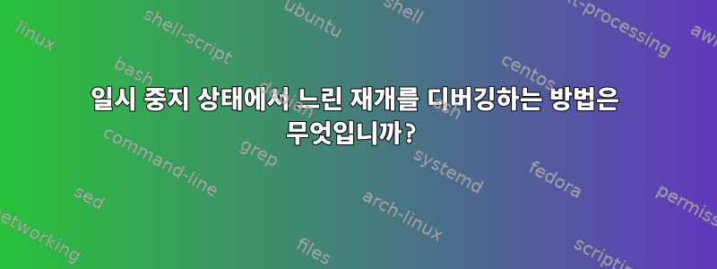 일시 중지 상태에서 느린 재개를 디버깅하는 방법은 무엇입니까?