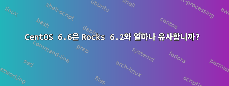 CentOS 6.6은 Rocks 6.2와 얼마나 유사합니까?