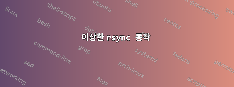 이상한 rsync 동작