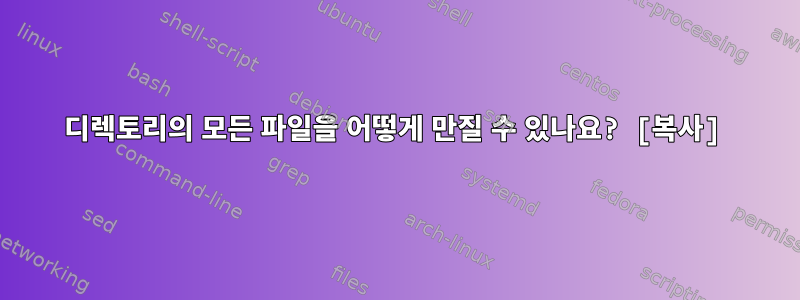 디렉토리의 모든 파일을 어떻게 만질 수 있나요? [복사]