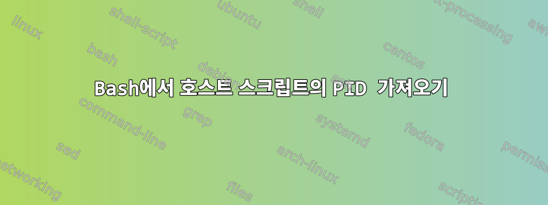 Bash에서 호스트 스크립트의 PID 가져오기