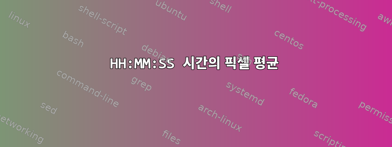 HH:MM:SS 시간의 픽셀 평균