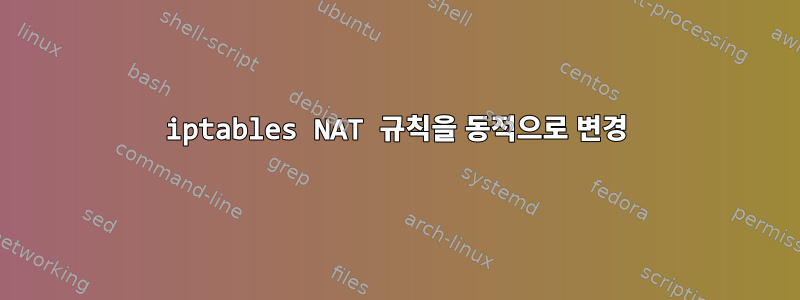 iptables NAT 규칙을 동적으로 변경