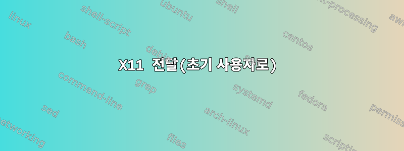 X11 전달(초기 사용자로)