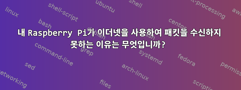 내 Raspberry Pi가 이더넷을 사용하여 패킷을 수신하지 못하는 이유는 무엇입니까?