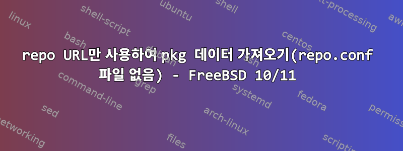 repo URL만 사용하여 pkg 데이터 가져오기(repo.conf 파일 없음) - FreeBSD 10/11