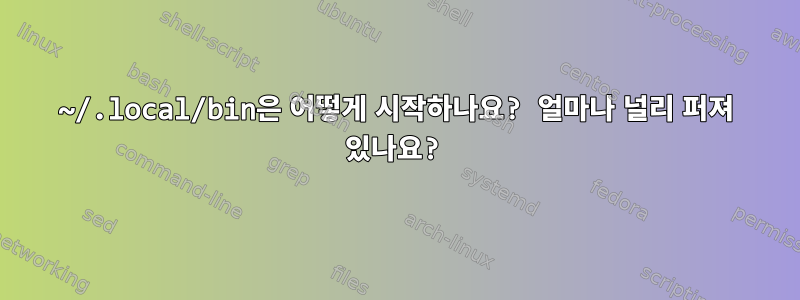 ~/.local/bin은 어떻게 시작하나요? 얼마나 널리 퍼져 있나요?