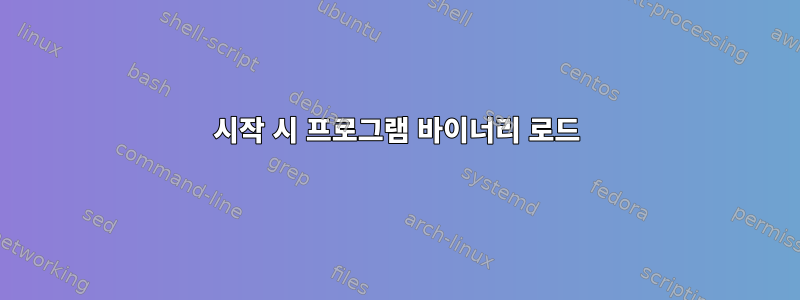 시작 시 프로그램 바이너리 로드