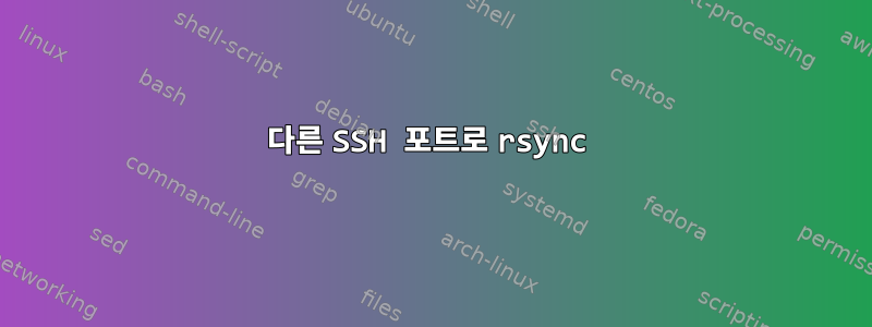 다른 SSH 포트로 rsync