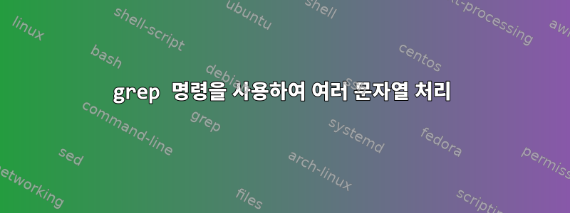 grep 명령을 사용하여 여러 문자열 처리