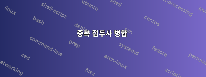 중복 접두사 병합