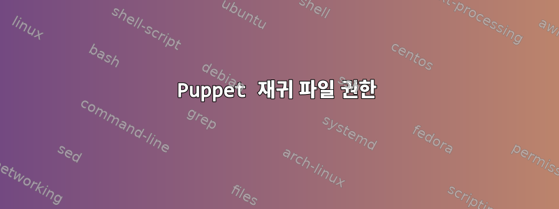 Puppet 재귀 파일 권한