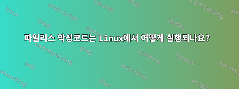 파일리스 악성코드는 Linux에서 어떻게 실행되나요?