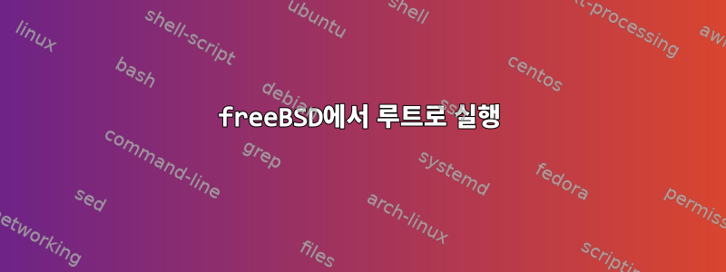 freeBSD에서 루트로 실행