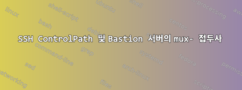 SSH ControlPath 및 Bastion 서버의 mux- 접두사