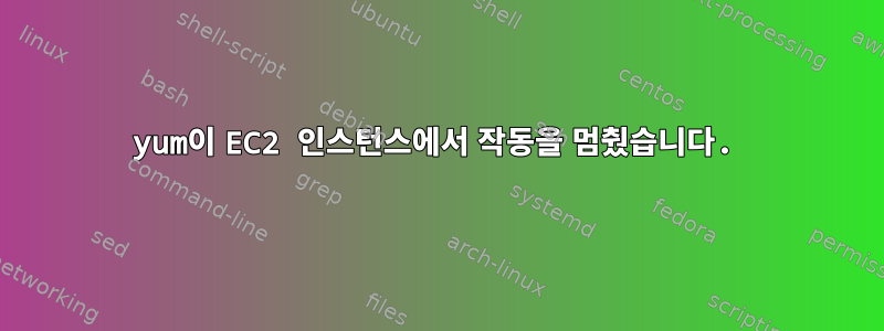 yum이 EC2 인스턴스에서 작동을 멈췄습니다.