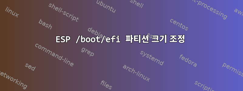 ESP /boot/efi 파티션 크기 조정