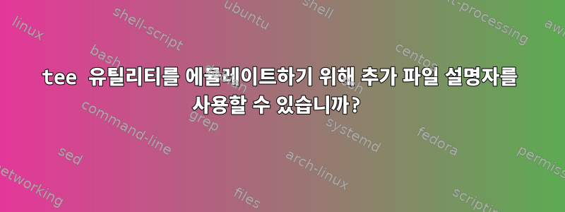 tee 유틸리티를 에뮬레이트하기 위해 추가 파일 설명자를 사용할 수 있습니까?