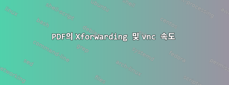 PDF의 Xforwarding 및 vnc 속도