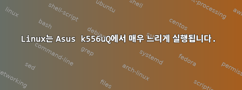 Linux는 Asus k556uQ에서 매우 느리게 실행됩니다.