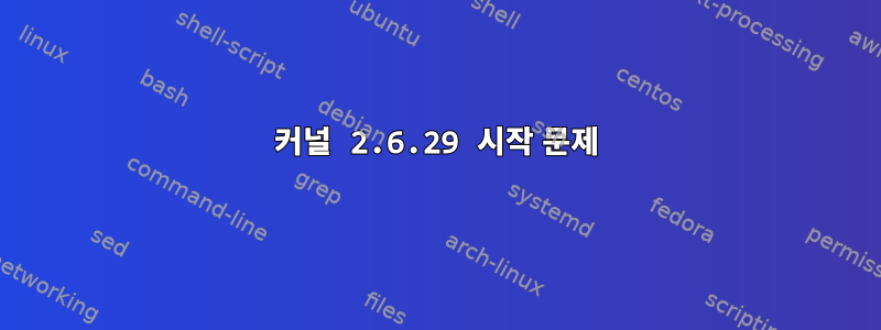 커널 2.6.29 시작 문제