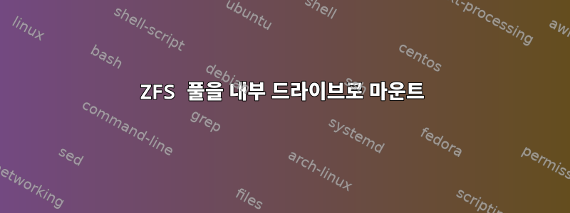 ZFS 풀을 내부 드라이브로 마운트