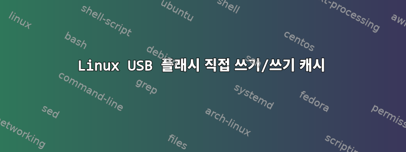 Linux USB 플래시 직접 쓰기/쓰기 캐시