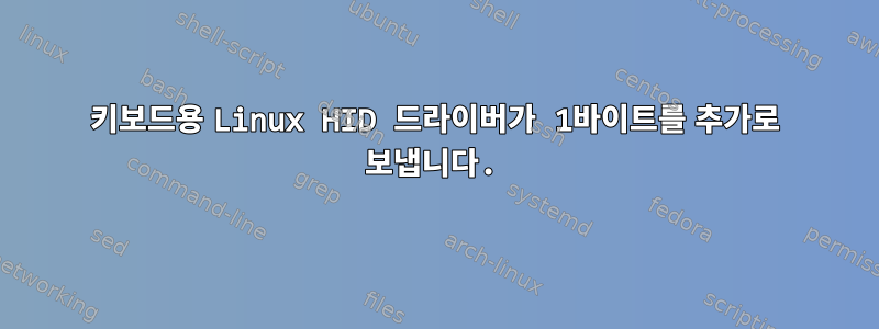 키보드용 Linux HID 드라이버가 1바이트를 추가로 보냅니다.