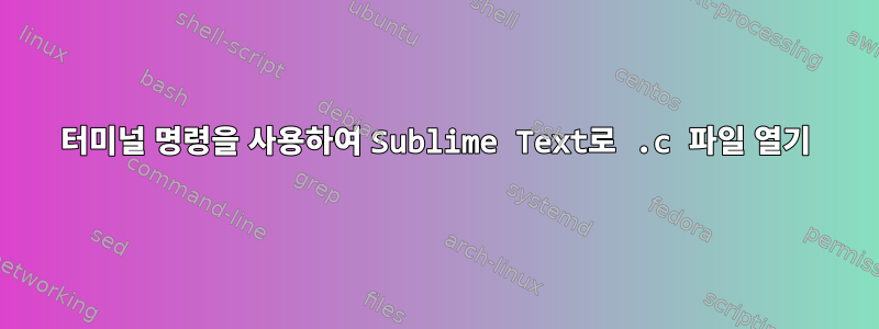 터미널 명령을 사용하여 Sublime Text로 .c 파일 열기