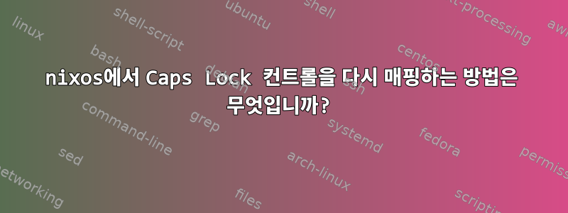 nixos에서 Caps Lock 컨트롤을 다시 매핑하는 방법은 무엇입니까?