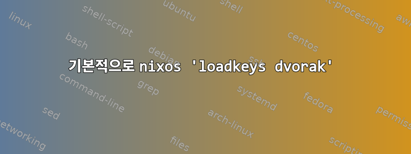 기본적으로 nixos 'loadkeys dvorak'