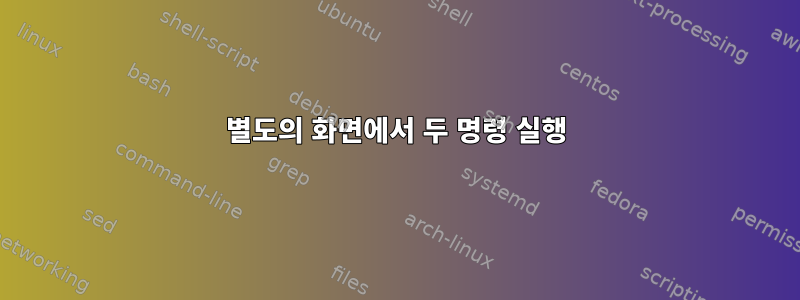 별도의 화면에서 두 명령 실행