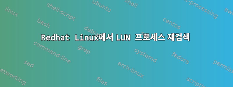 Redhat Linux에서 LUN 프로세스 재검색