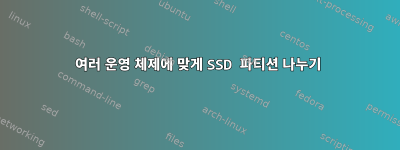 여러 운영 체제에 맞게 SSD 파티션 나누기