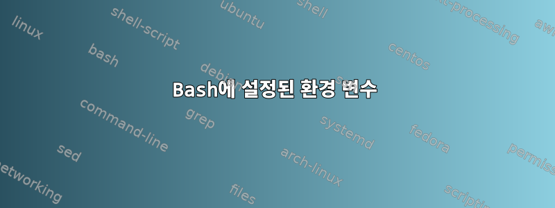 Bash에 설정된 환경 변수