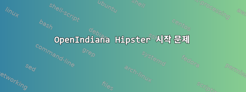 OpenIndiana Hipster 시작 문제