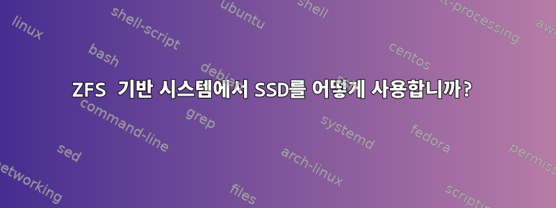 ZFS 기반 시스템에서 SSD를 어떻게 사용합니까?