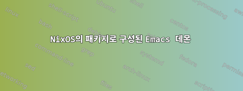 NixOS의 패키지로 구성된 Emacs 데몬