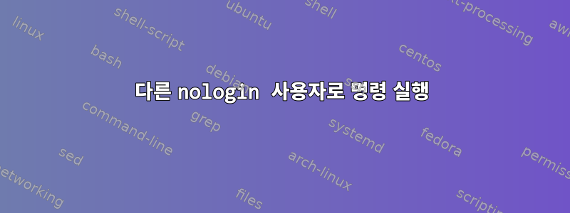 다른 nologin 사용자로 명령 실행