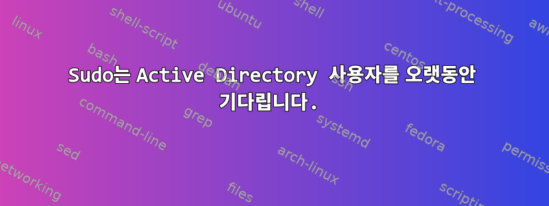 Sudo는 Active Directory 사용자를 오랫동안 기다립니다.