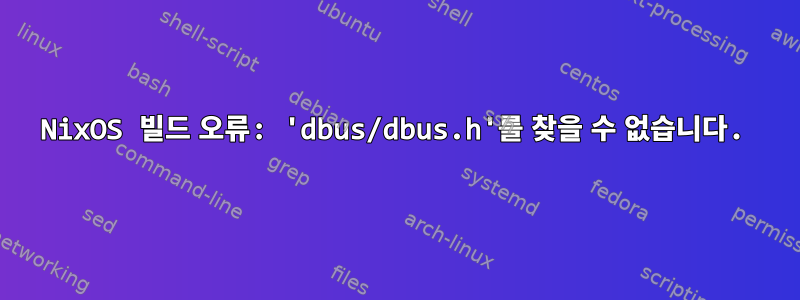 NixOS 빌드 오류: 'dbus/dbus.h'를 찾을 수 없습니다.