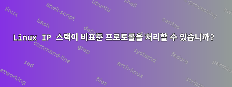 Linux IP 스택이 비표준 프로토콜을 처리할 수 있습니까?